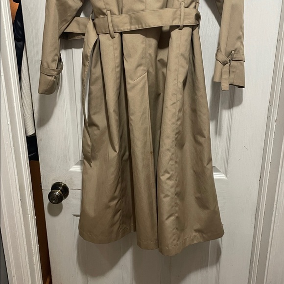 VINTAGE London Fog Beige Double-Breasted Trench Coat Ladies Petite small/4/6 - Picture 8 of 11